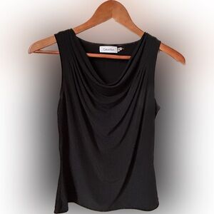 Calvin Klein, Sleeveless Blouse, Black, like new, Petite Samll
